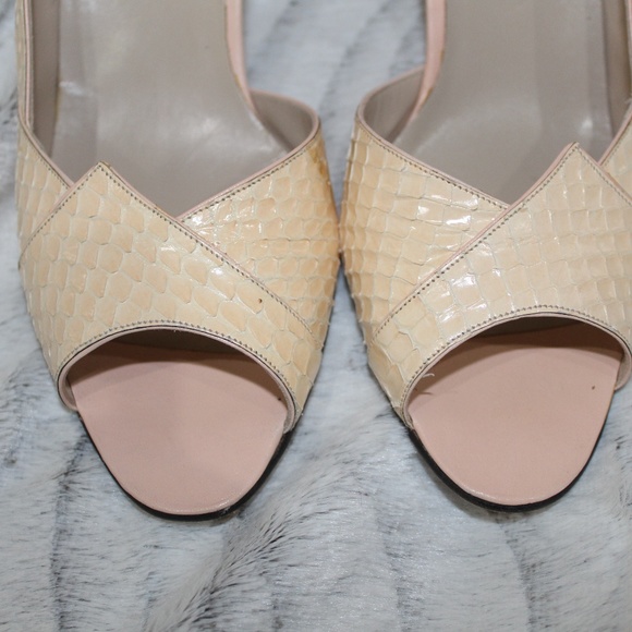 VINTAGE CREAM / BEIGE SALVATORE FERRAGAMO SHOES SI - Picture 5 of 8